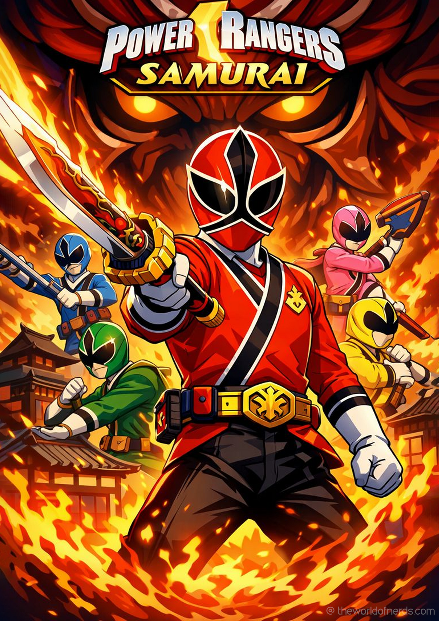 Samurai Hero Squad A3+ HD Action Wall Poster - The World Of Nerds