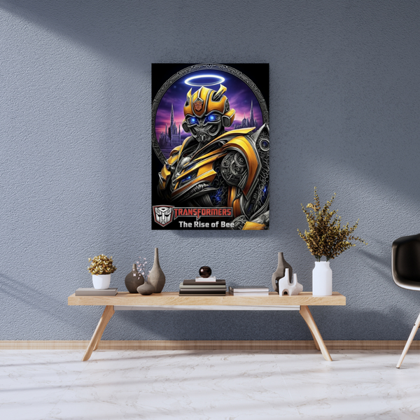 Golden Sci-Fi Robot Guardian A3+ HD Wall Poster