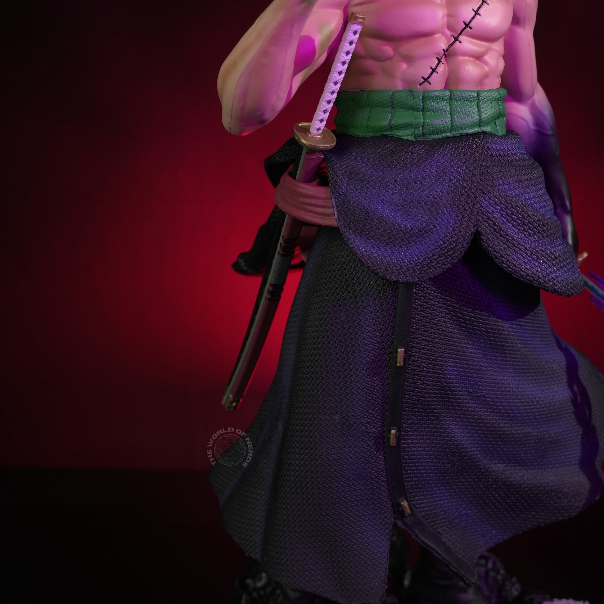Roronoa Zoro Multi-Head Action Figure 50cm – One Piece Premium Anime Collectible with Diorama Base - The World Of Nerds