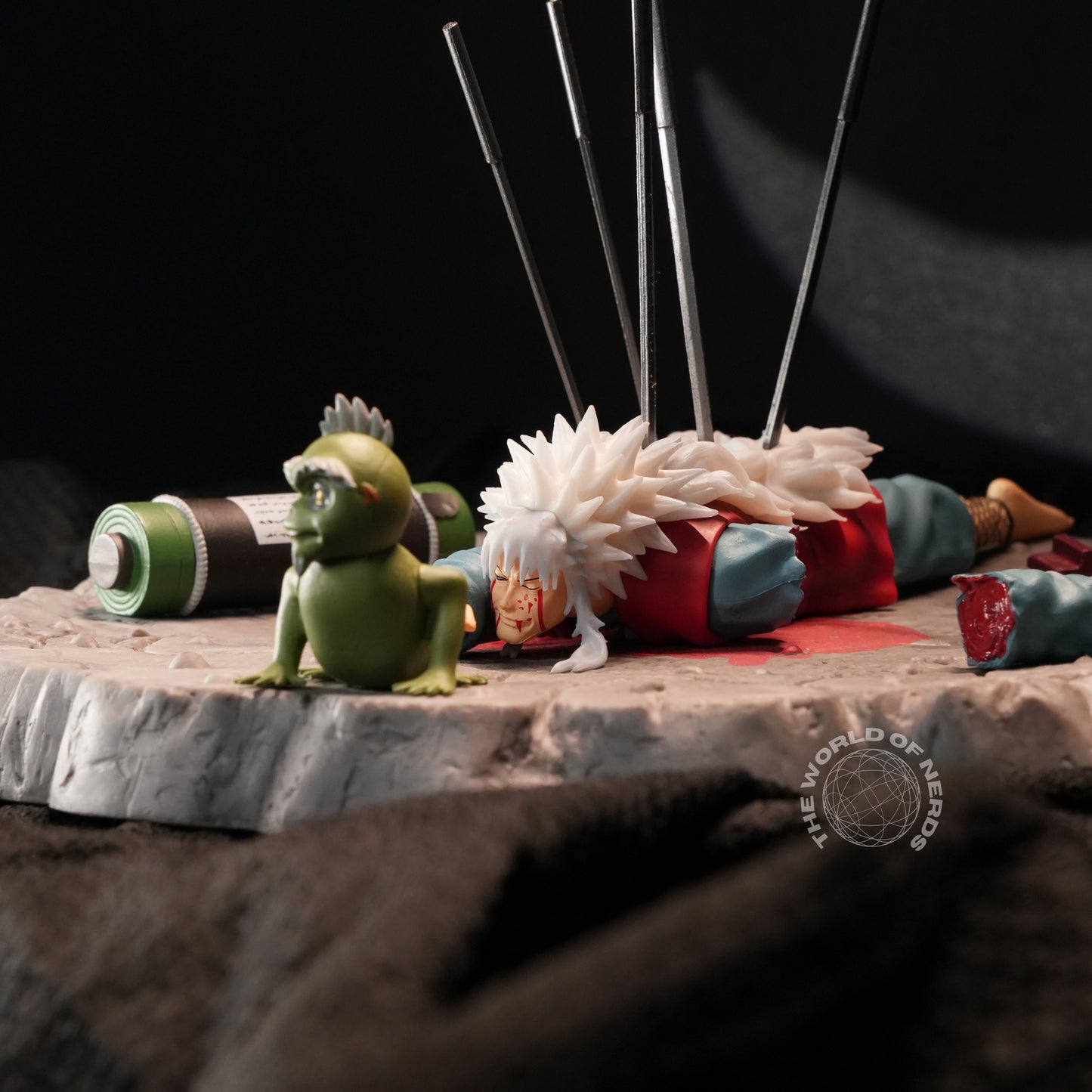 Jiraiya Death Scene Diorama Figure – Naruto Shippuden Premium Anime Collectible - The World Of Nerds