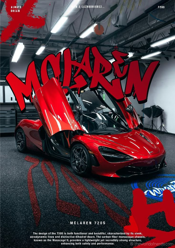 McLaren 720S A3+ HD Supercar Wall Poster