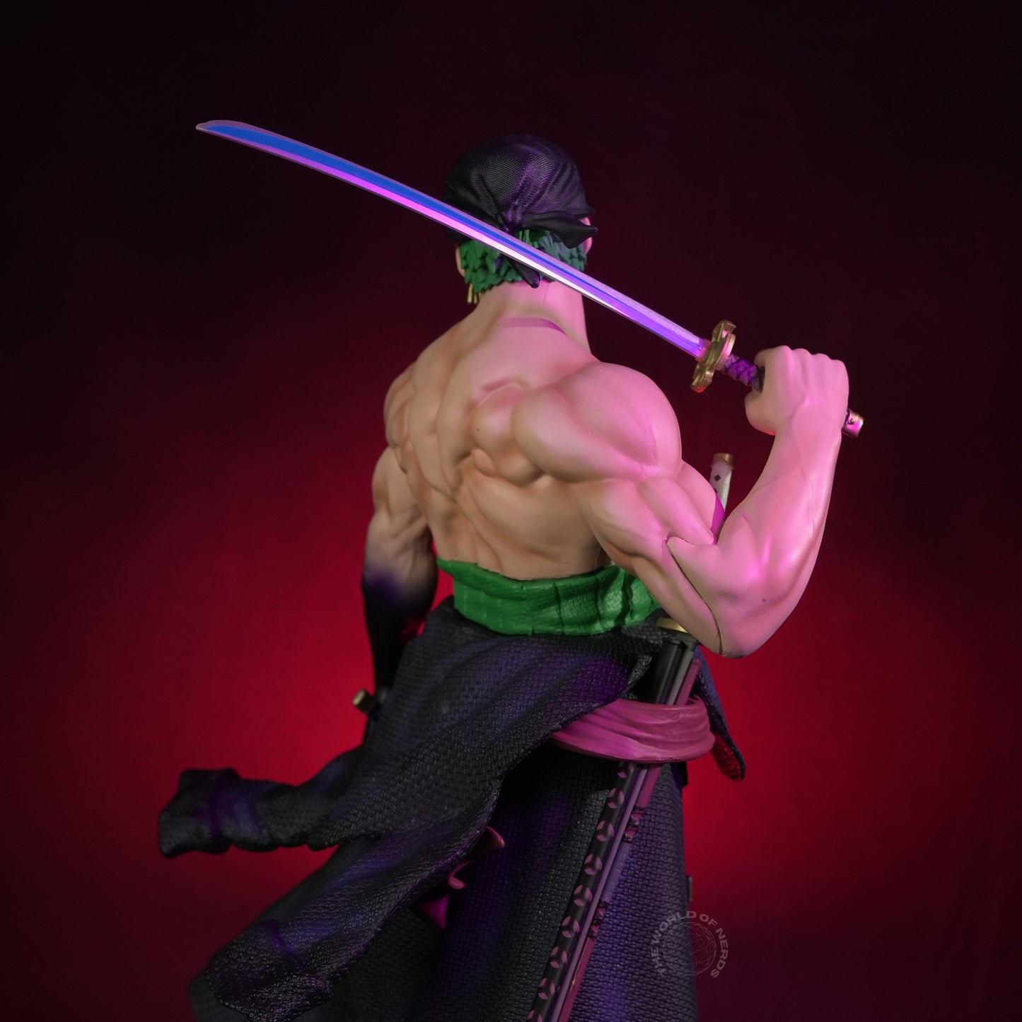 Roronoa Zoro Multi-Head Action Figure 50cm – One Piece Premium Anime Collectible with Diorama Base - The World Of Nerds