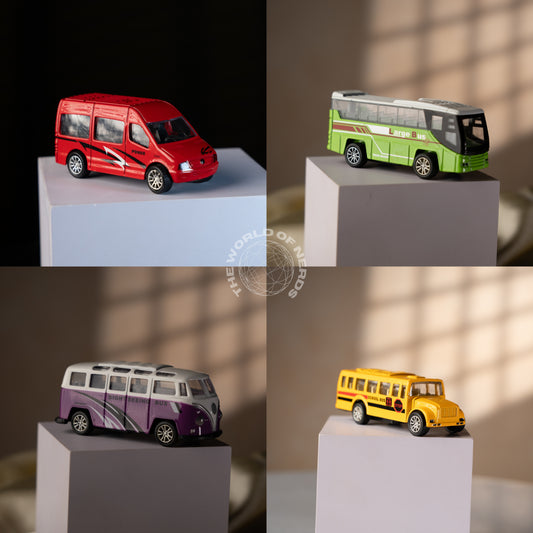 BUS DIE CAST-SET OF 4PCS SCALE - 1:64