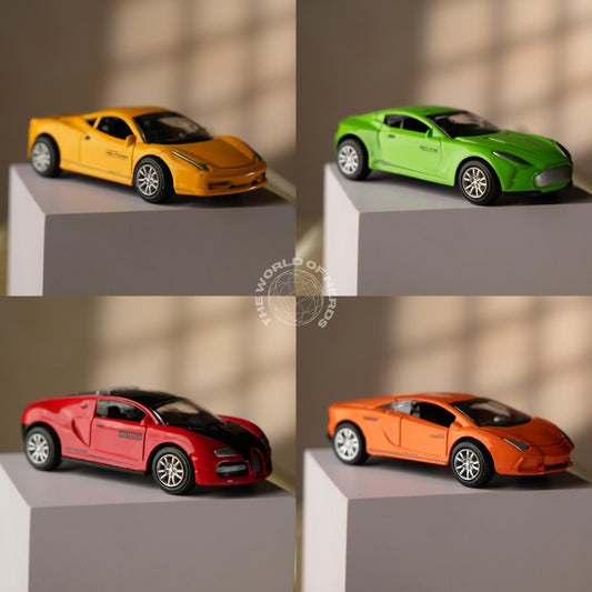 CAR DIE CAST-SET OF 4PCS SCALE - 1:64