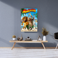 Jungle Friends Adventure A3+ HD Cartoon Wall Poster - The World Of Nerds