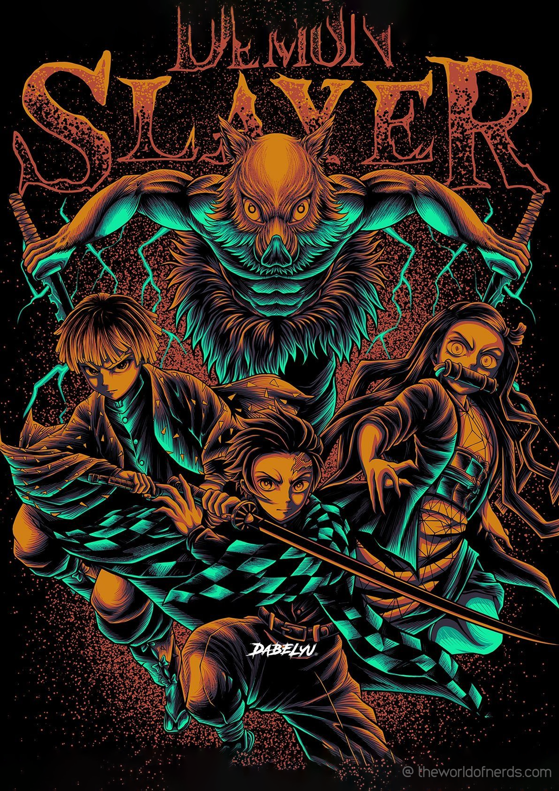 Demon Slayer A3+ HD Anime Wall Poster - The World Of Nerds