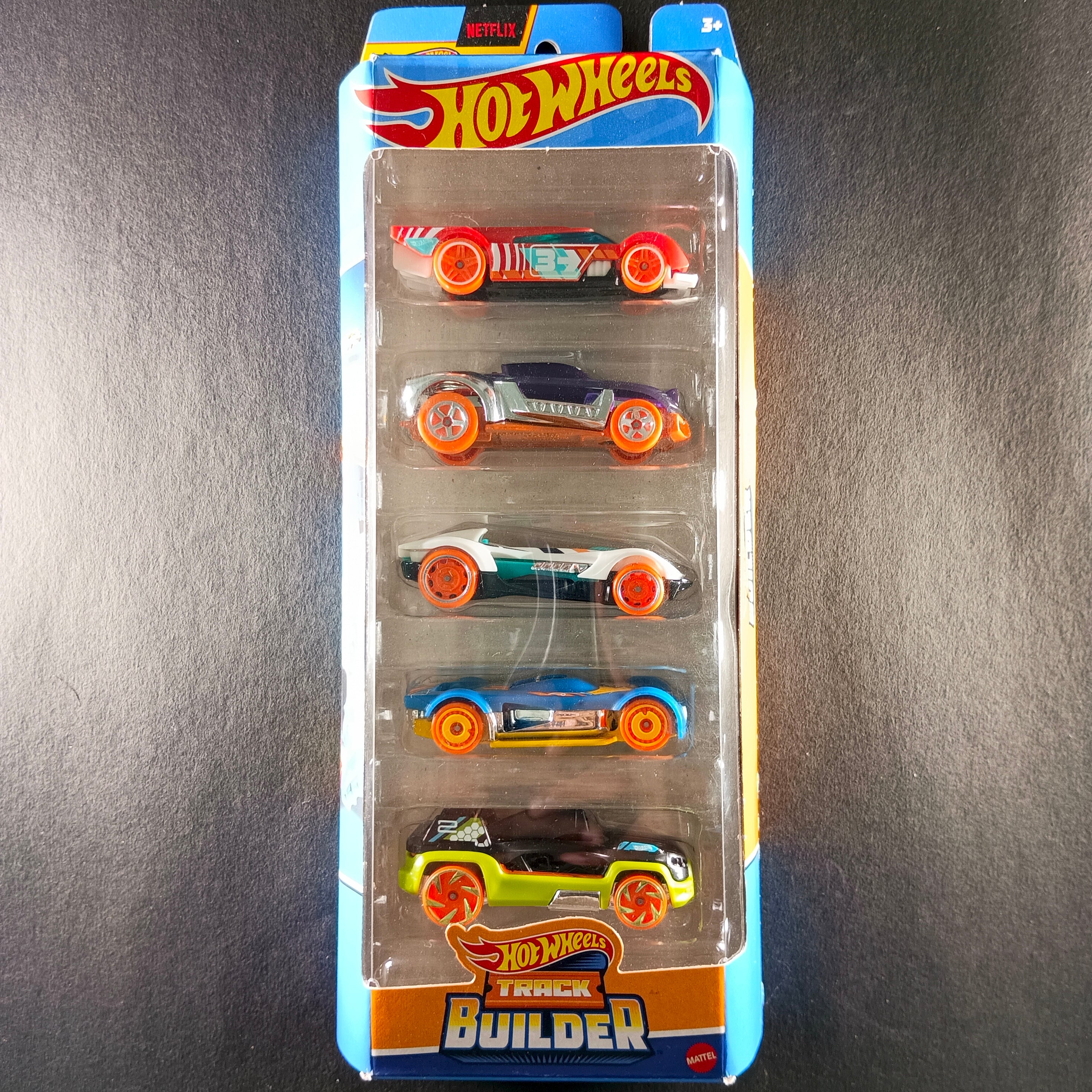 HOT WHEELS TRACK BUILDER NETFLIX SET OF 5