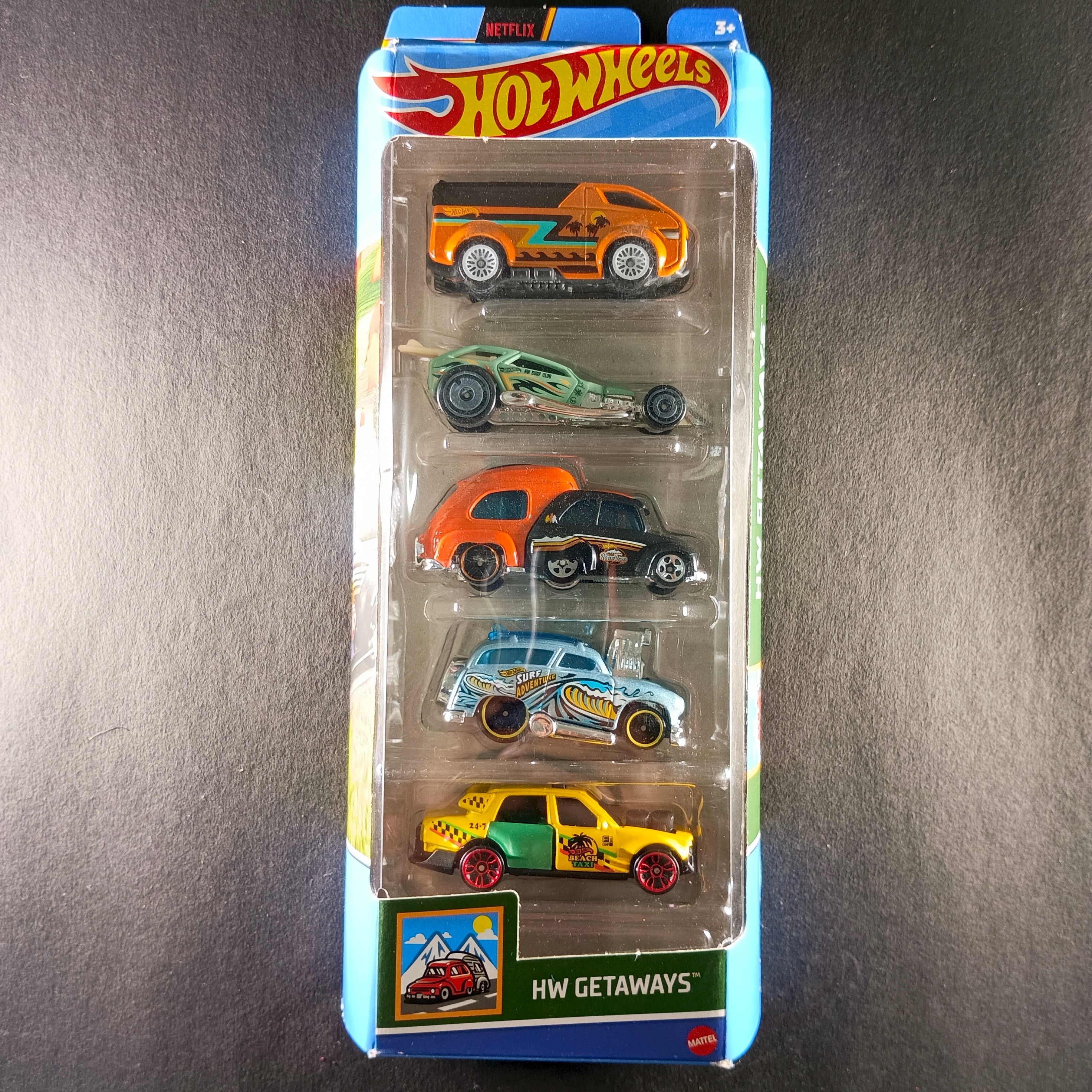HOT WHEELS HW GETAWAYS NETFLIX SET OF 5