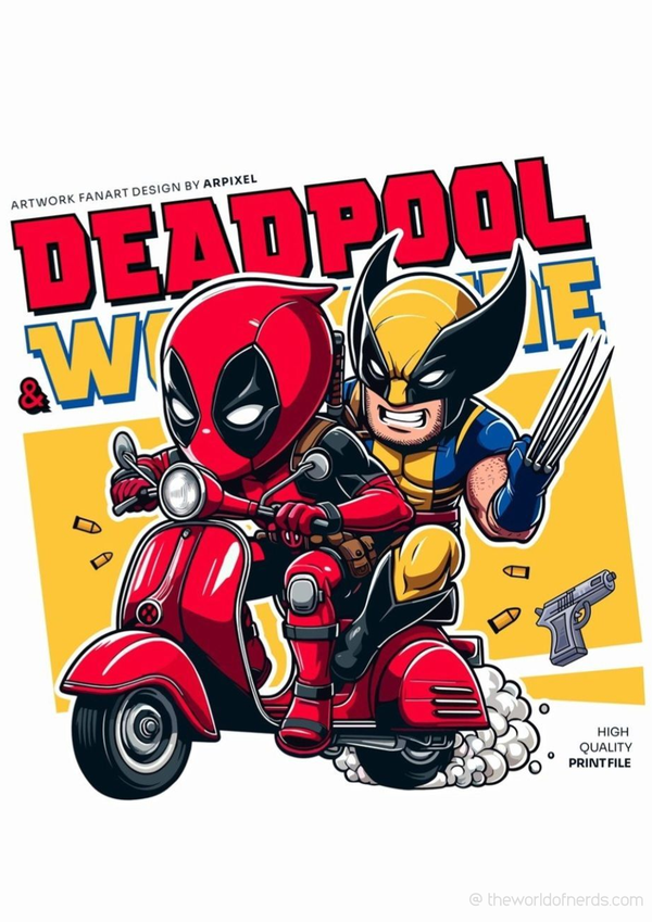 Deadpool & Wolverine A3+ HD Marvel Wall Poster
