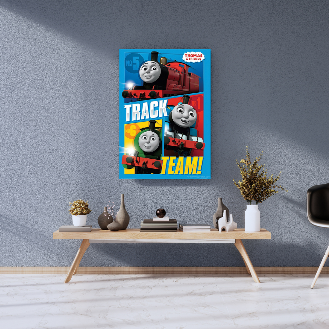 Friendly Cartoon Trains A3+ HD Kids Wall Poster - The World Of Nerds