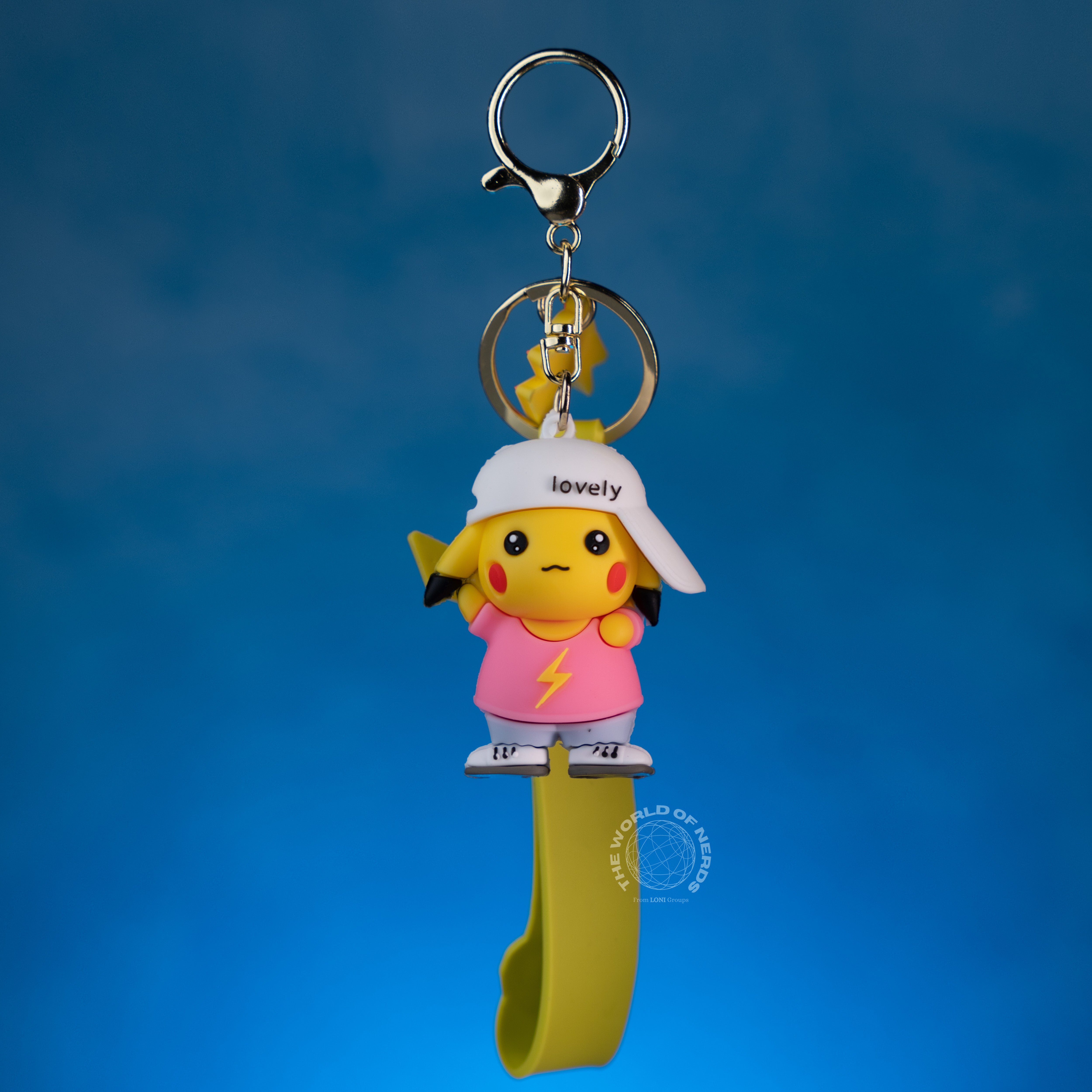 POKEMON PIKACHU WITH BASEBALL CAP KEYCHAIN