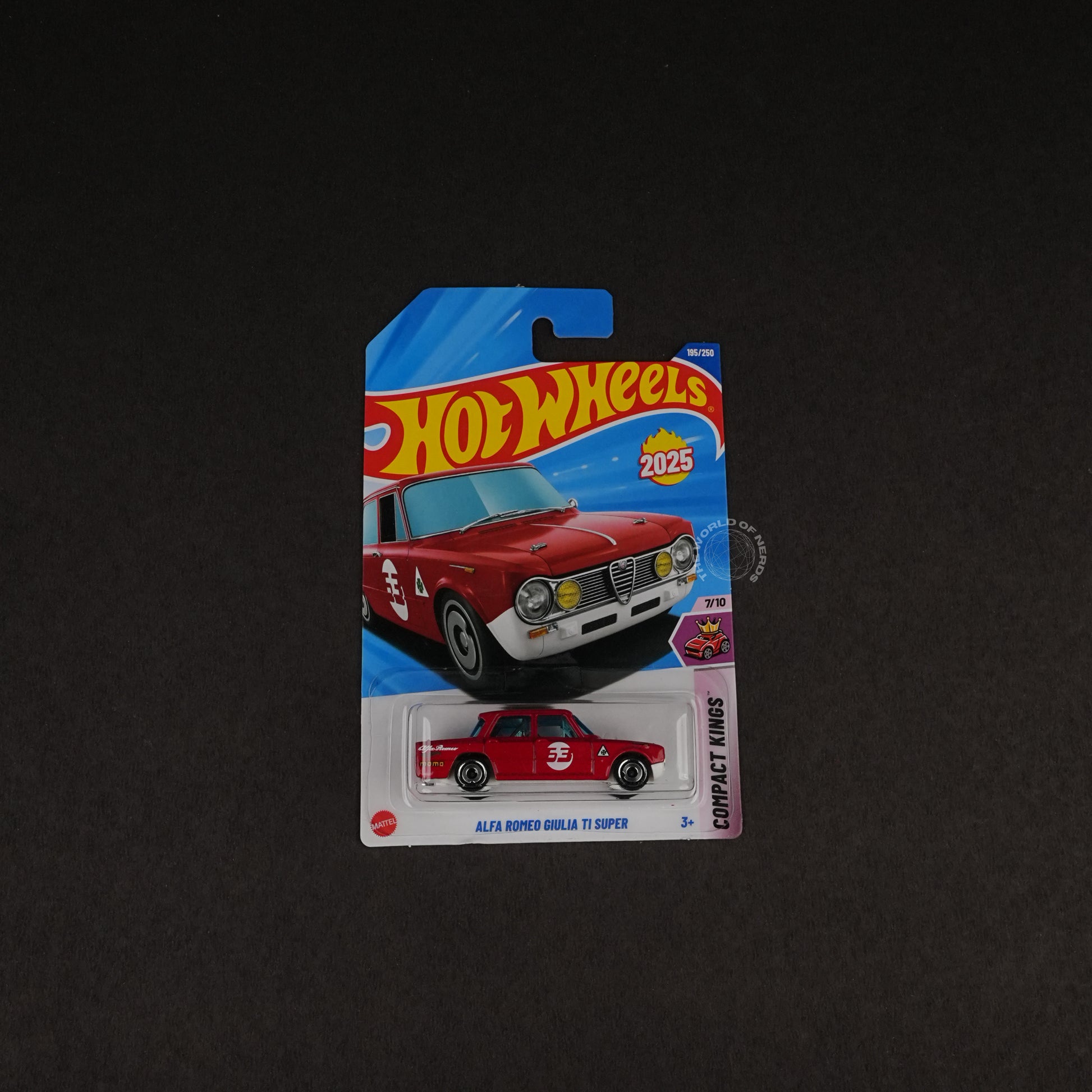 Red Hot Wheels Alfa Romeo Giulia TI Super Diecast Car - The World Of Nerds