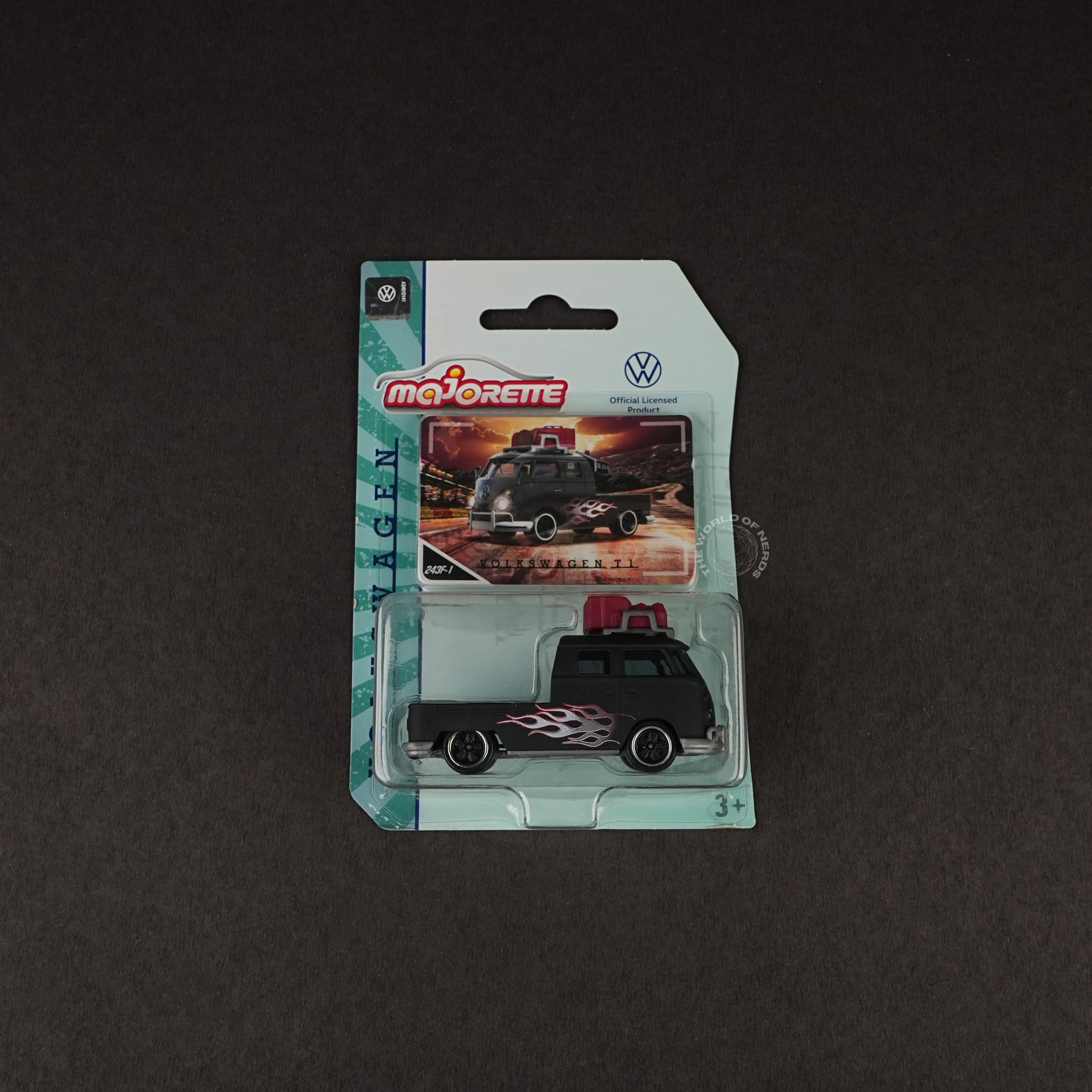 Majorette Volkswagen T1 Flames Edition Diecast Vehicle - The World Of Nerds