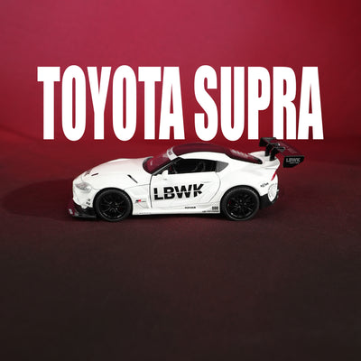 Toyota Supra LBWK White Model Car - 1:22 Scale Diecast