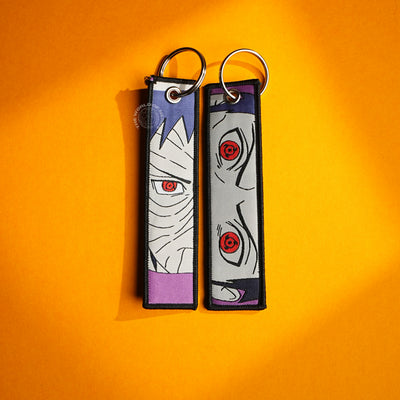 Naruto Keychain Set – Obito Uchiha Sharingan & Rinnegan