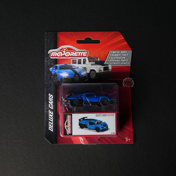 Majorette Deluxe Cars – Bugatti Chiron Pur Sport (Blue Edition) Diecast Car