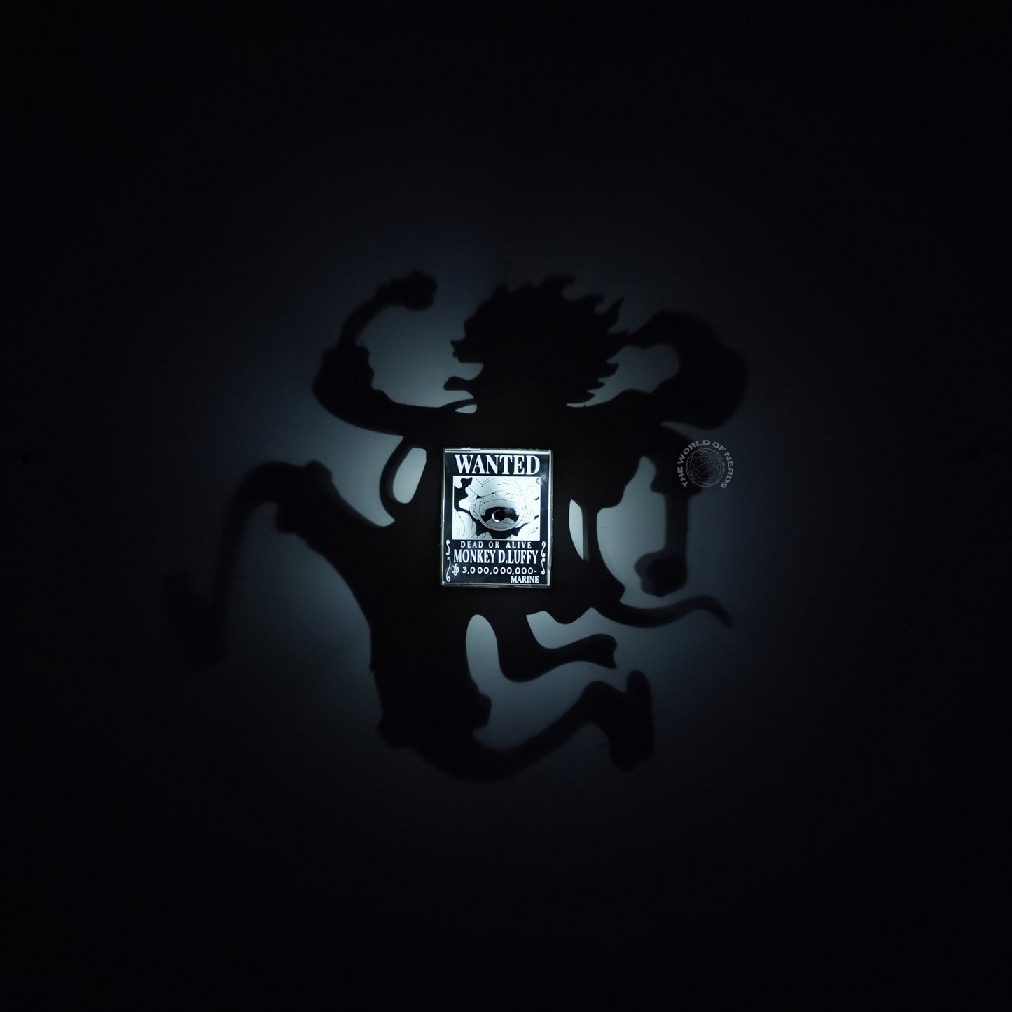 Monkey D. Luffy Gear 5 Shadow Light Box – Anime LED Wall Decor