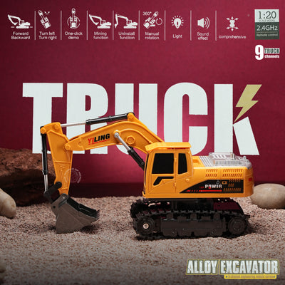 Power Excavator Truck – 1:20 Remote Control Construction Vehicle