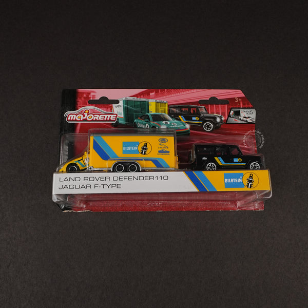 Majorette Land Rover Defender 110 & Jaguar F-Type – Bilstein Racing Edition Diecast Car