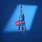 Captain America Chibi 3D Rubber Keychain with “Hero” Strap - The World Of Nerds