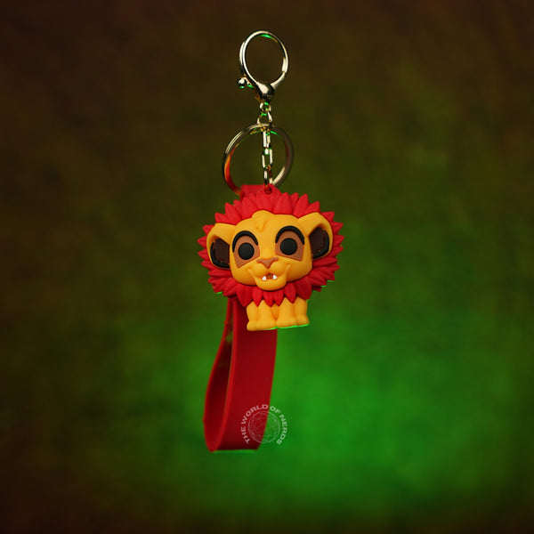 The Lion King Simba 3D Rubber Keychain with “Lion King” Strap