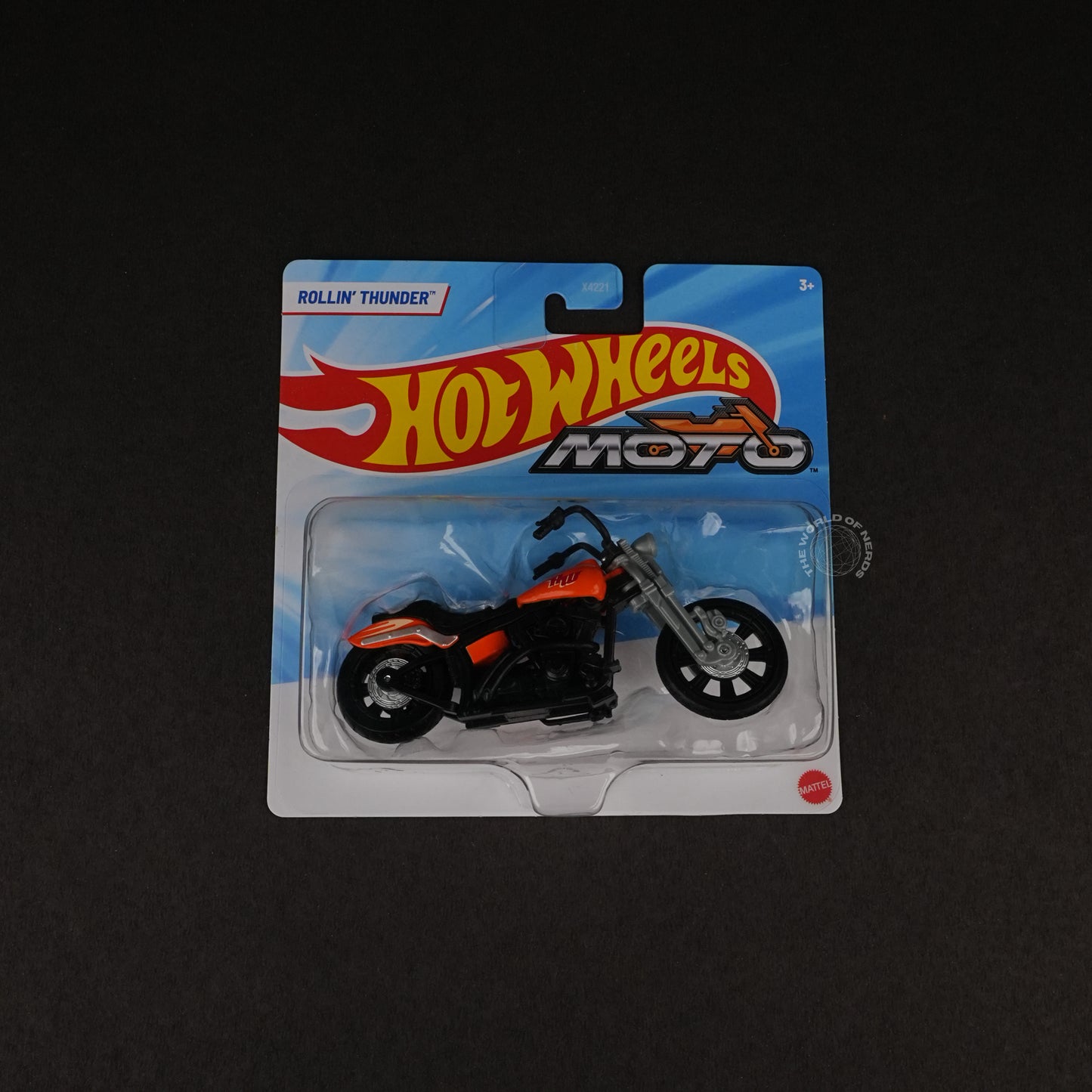 Hot Wheels Moto Rollin’ Thunder – Orange Die-Cast Motorcycle