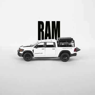Ram Mammoth Pickup Truck Diecast Model – 1:32 Scale (White)