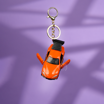Orange Toyota Supra Car Keychain