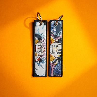 Luffy and Goku, the Joyous Warriors keychains