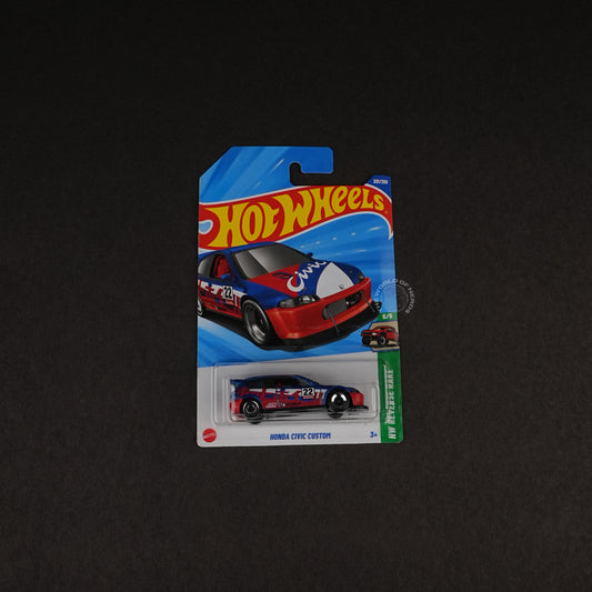 Hot Wheels 2025 Honda Civic Custom Red & Blue Edition Diecast Cars