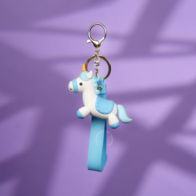 Blue Unicorn Cute Strap Keychain