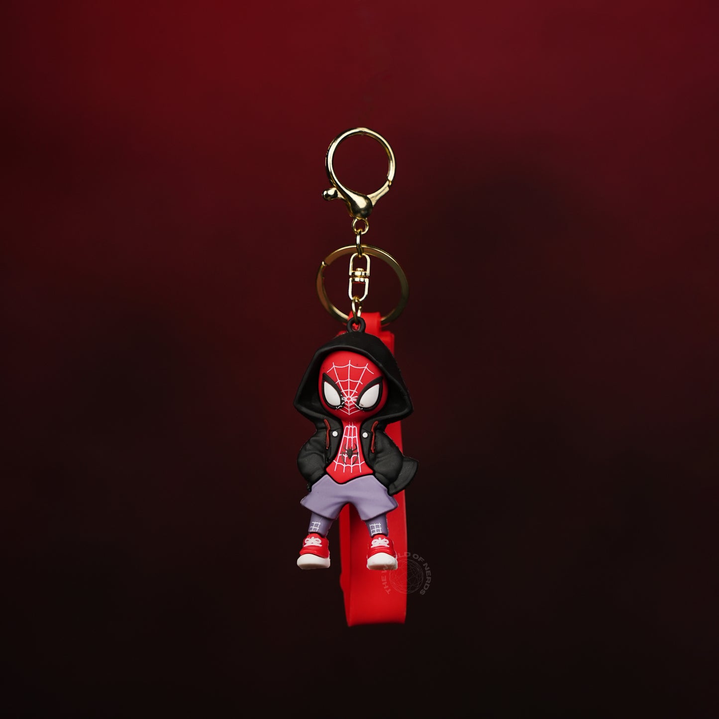Spider-Man Black Hoodie Street Style Keychain