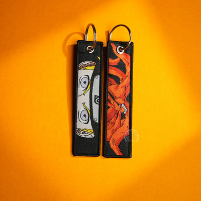 Unleashed Power: Naruto and Kurama's Fiery Bond Keychains