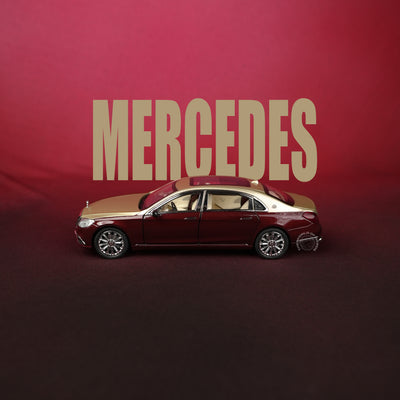 Mercedes-Benz Maybach S-Class Maroon & Cream Model Car - 1:24 Scale Diecast