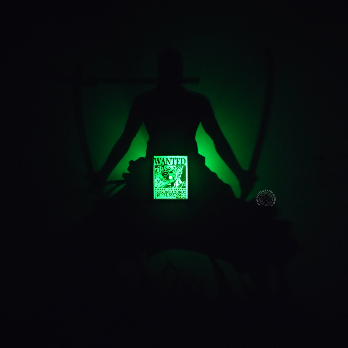 Roronoa Zoro Wanted Shadow Light Box – Anime LED Wall Decor