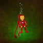 Iron Man Classic Chibi 3D Rubber Keychain with “Hero” Strap - The World Of Nerds