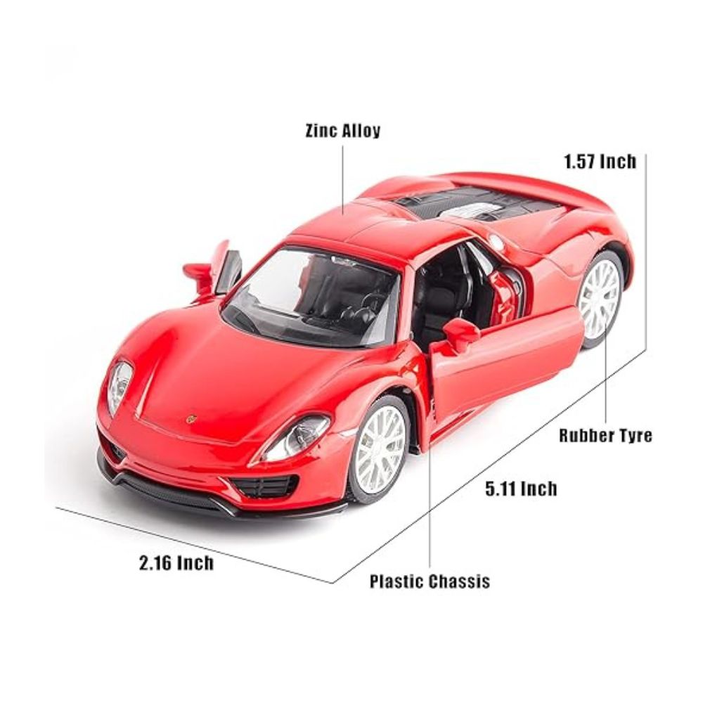 RMZ CITY PORSCHE 918 SPYDER PULLBACK SCALE - 1:32