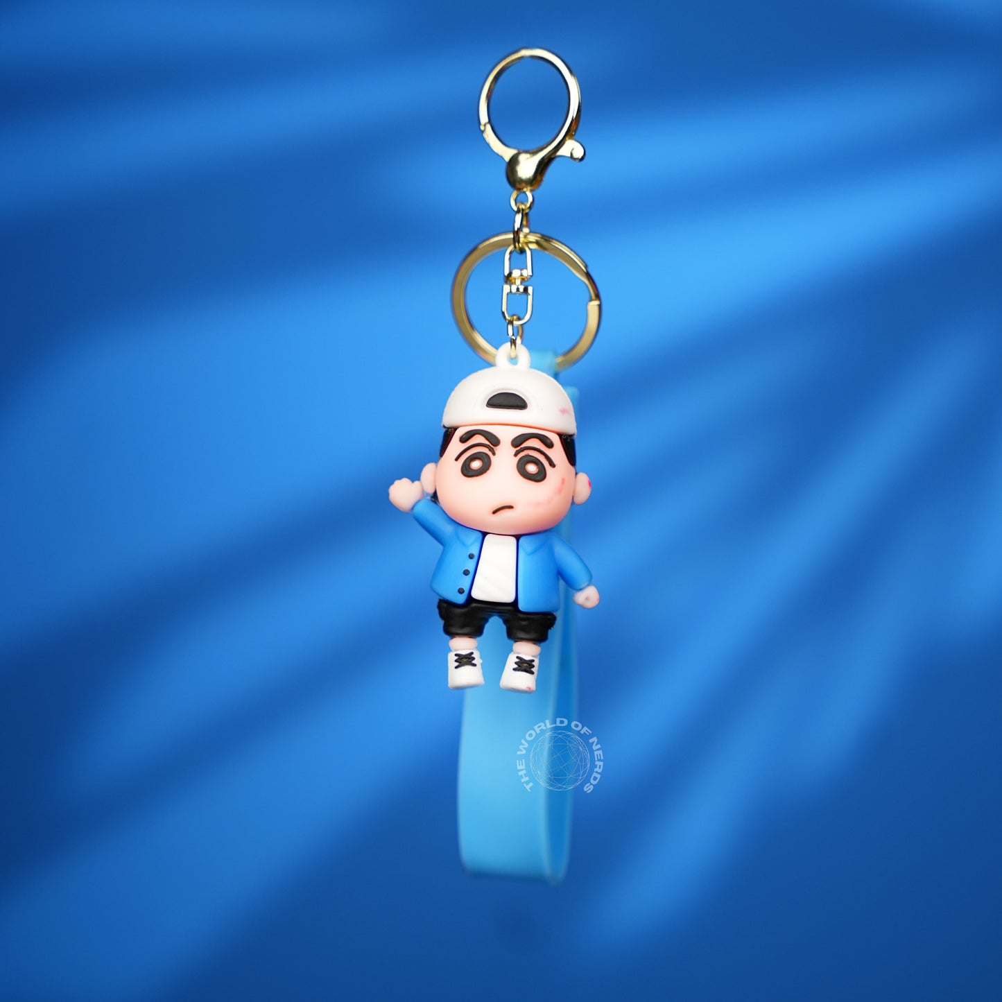 Shin Chan Blue Outfit Cartoon Strap Keychain