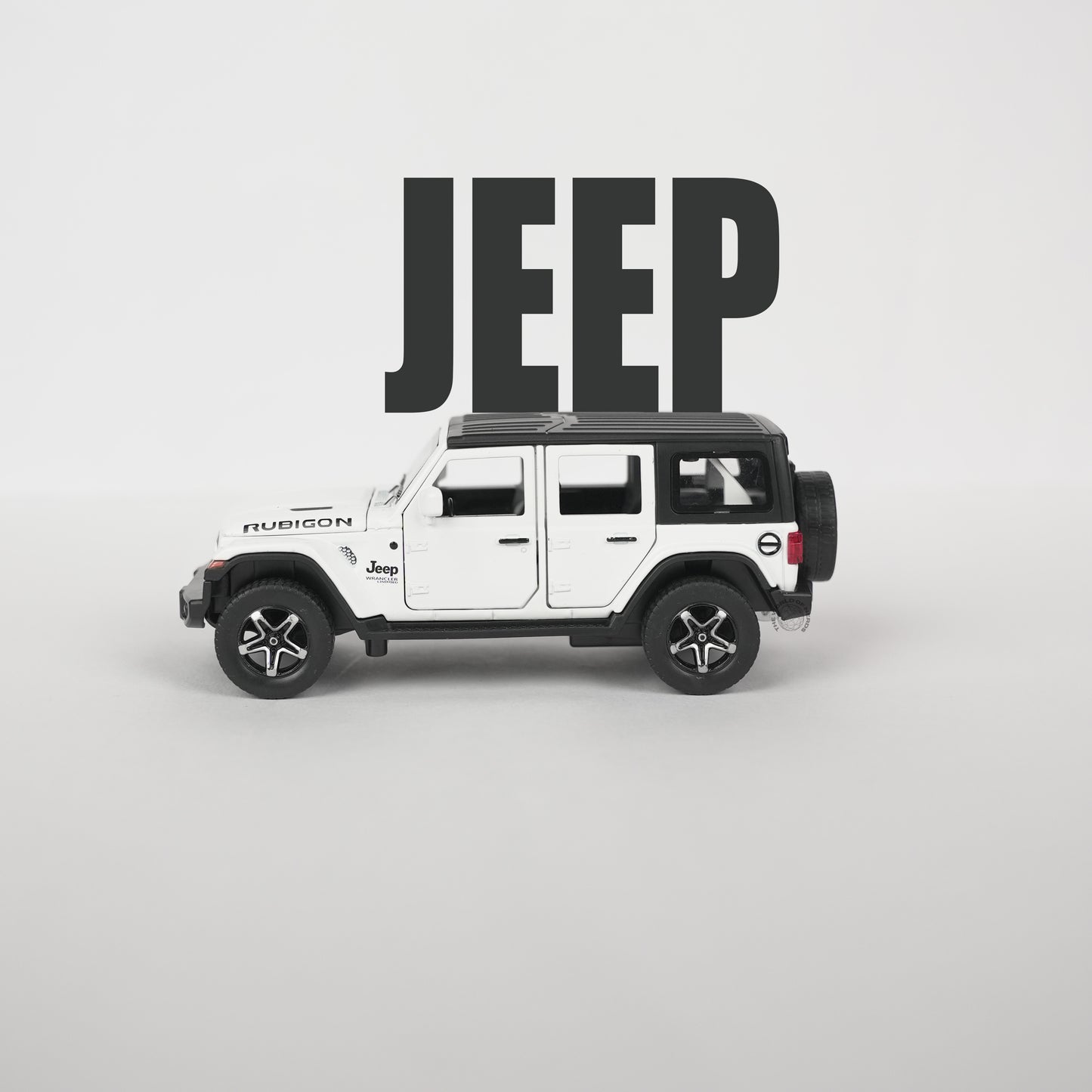 Jeep Wrangler Rubicon White Model Car - 1:32 Scale Diecast