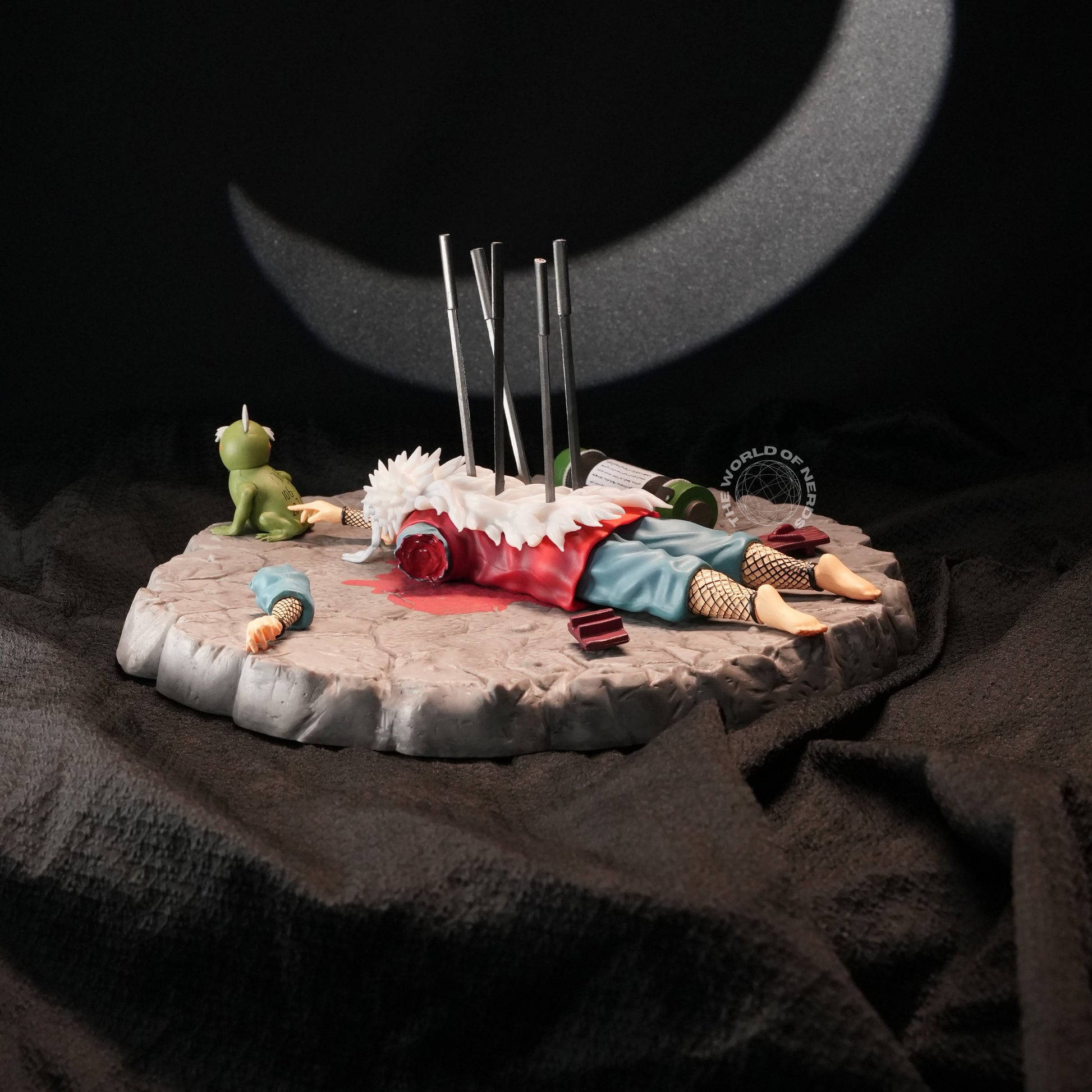 Jiraiya Death Scene Diorama Figure – Naruto Shippuden Premium Anime Collectible - The World Of Nerds