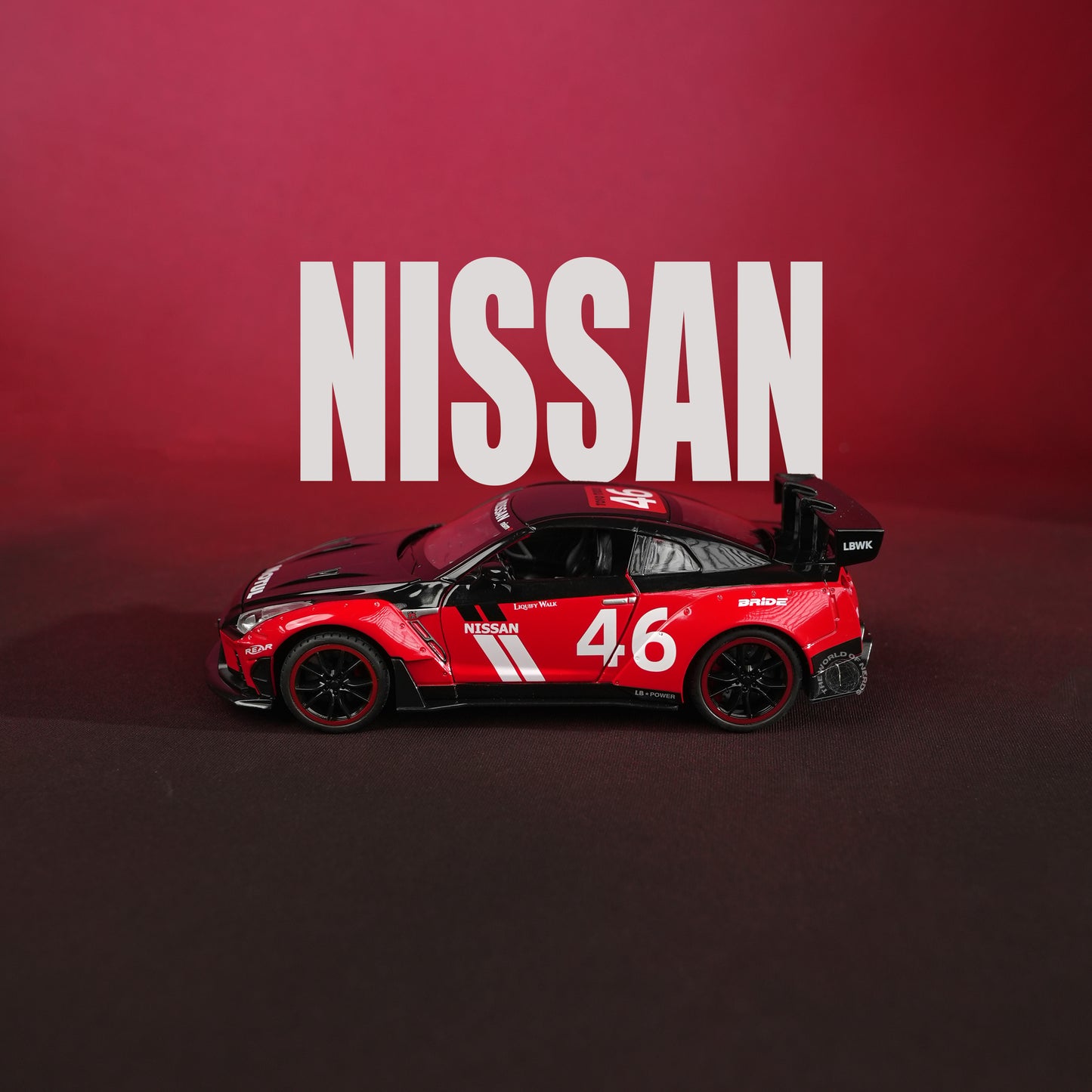Nissan GT-R R35 Red Model Car - 1:22 Scale Diecast