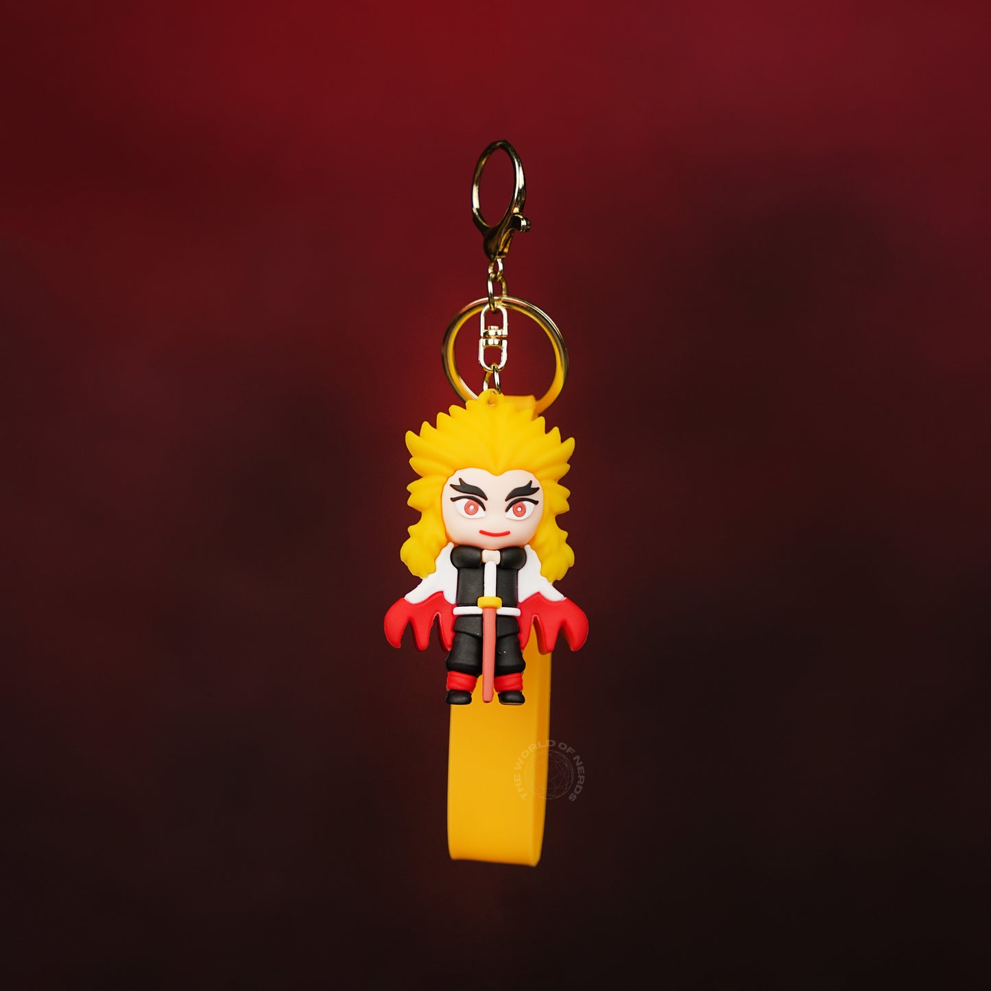 Kyojuro Rengoku Sword Pose Flame Keychain