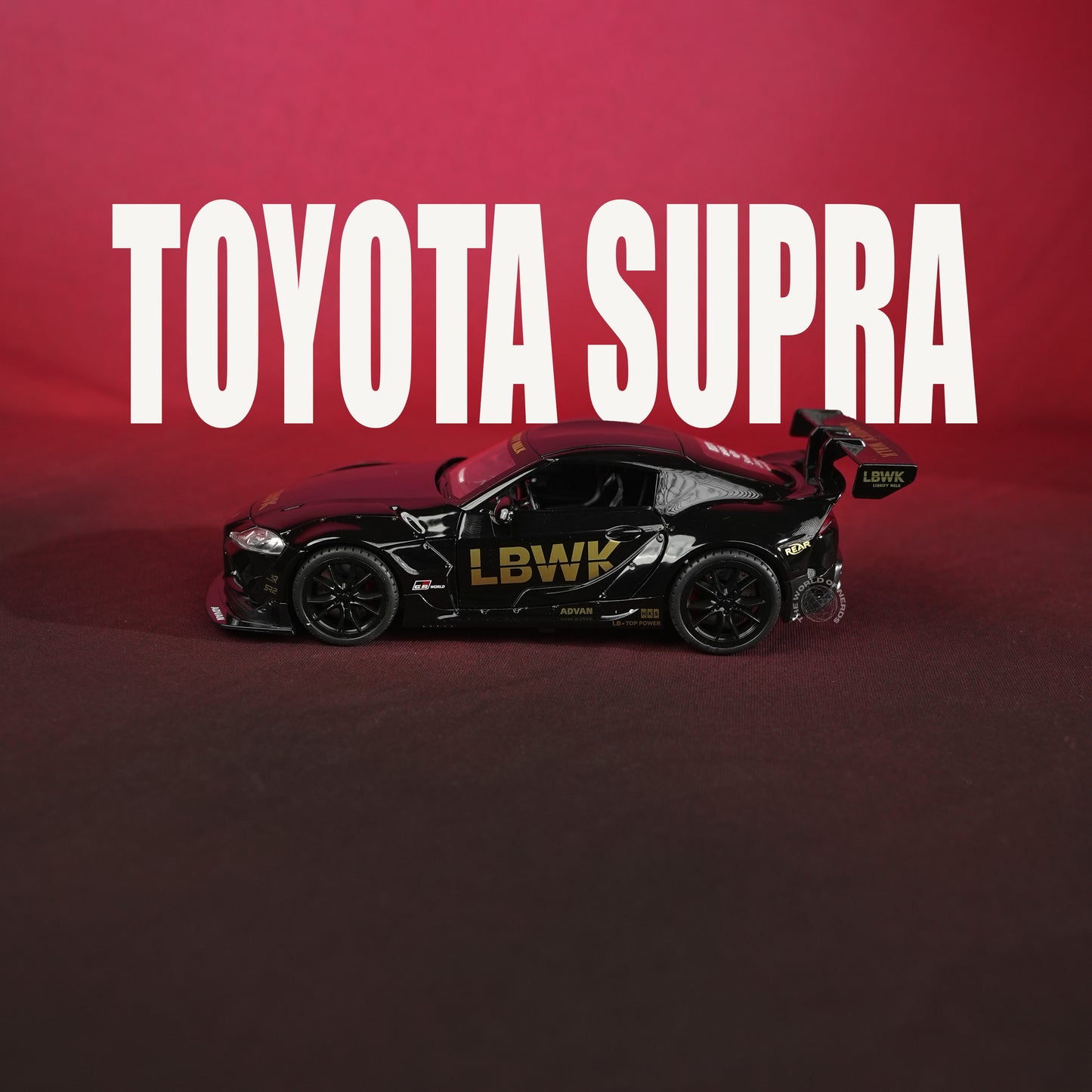 Toyota Supra LBWK Black Model Car - 1:22 Scale Diecast