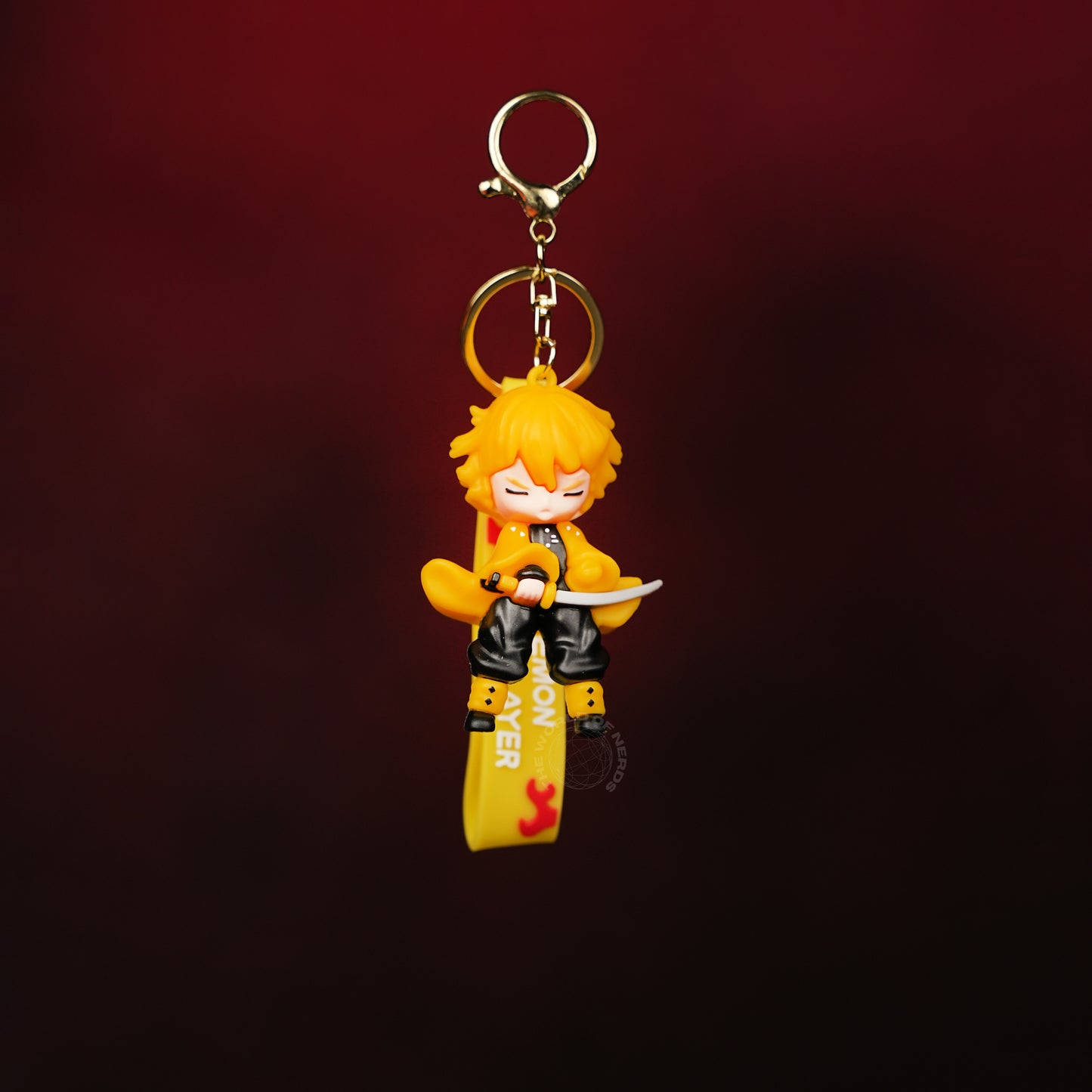 Zenitsu Agatsuma Thunder Strike Pose Keychain