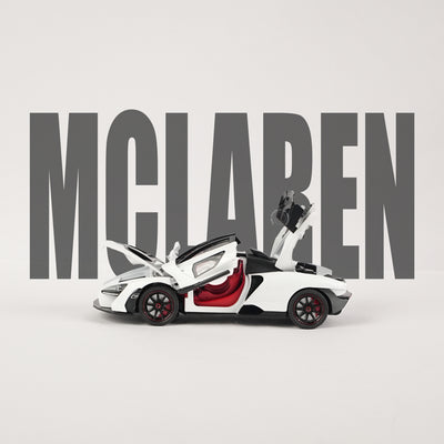 McLaren Senna White Die-Cast Model with Opening Doors & Hood