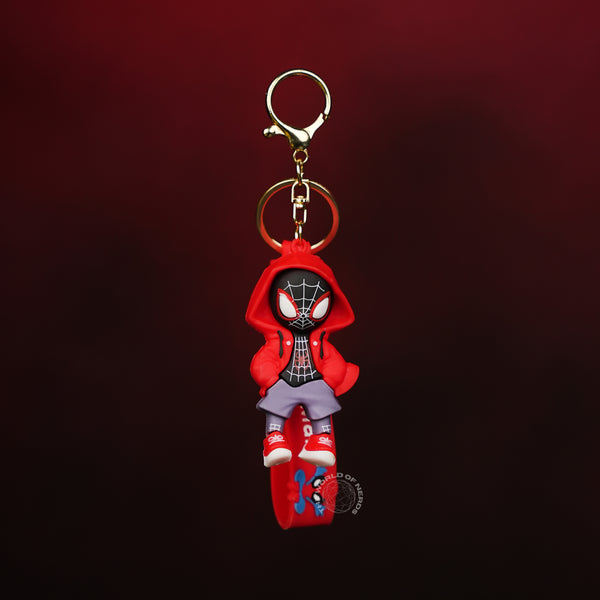 Spider-Man Red Hoodie Street Style Keychain