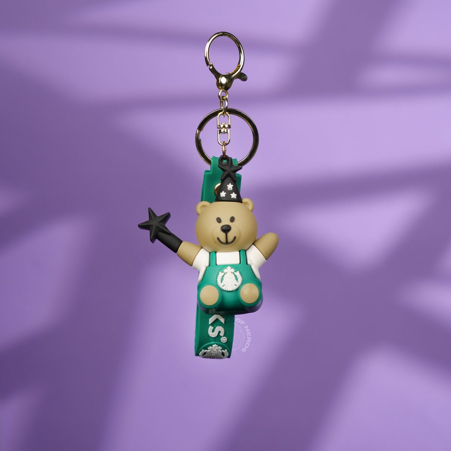Teddy Bear Star Strap Keychain