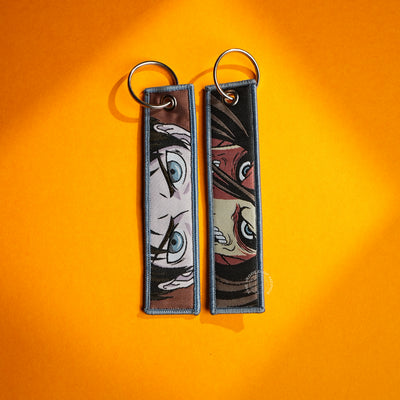 Naruto Uchiha Brothers Double-Sided Anime Embroidered Keychain