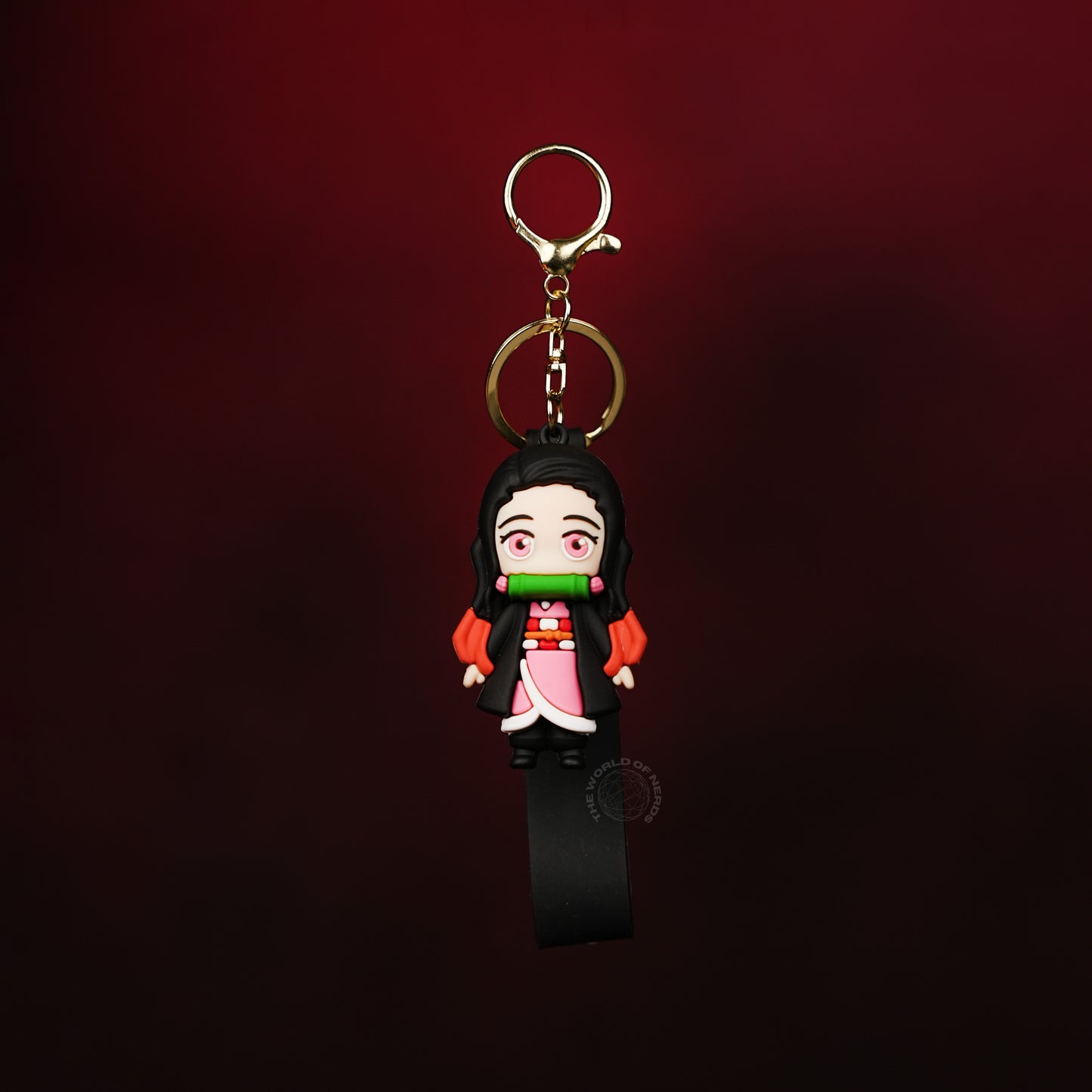Nezuko Kamado Minimal Chibi Anime Keychain