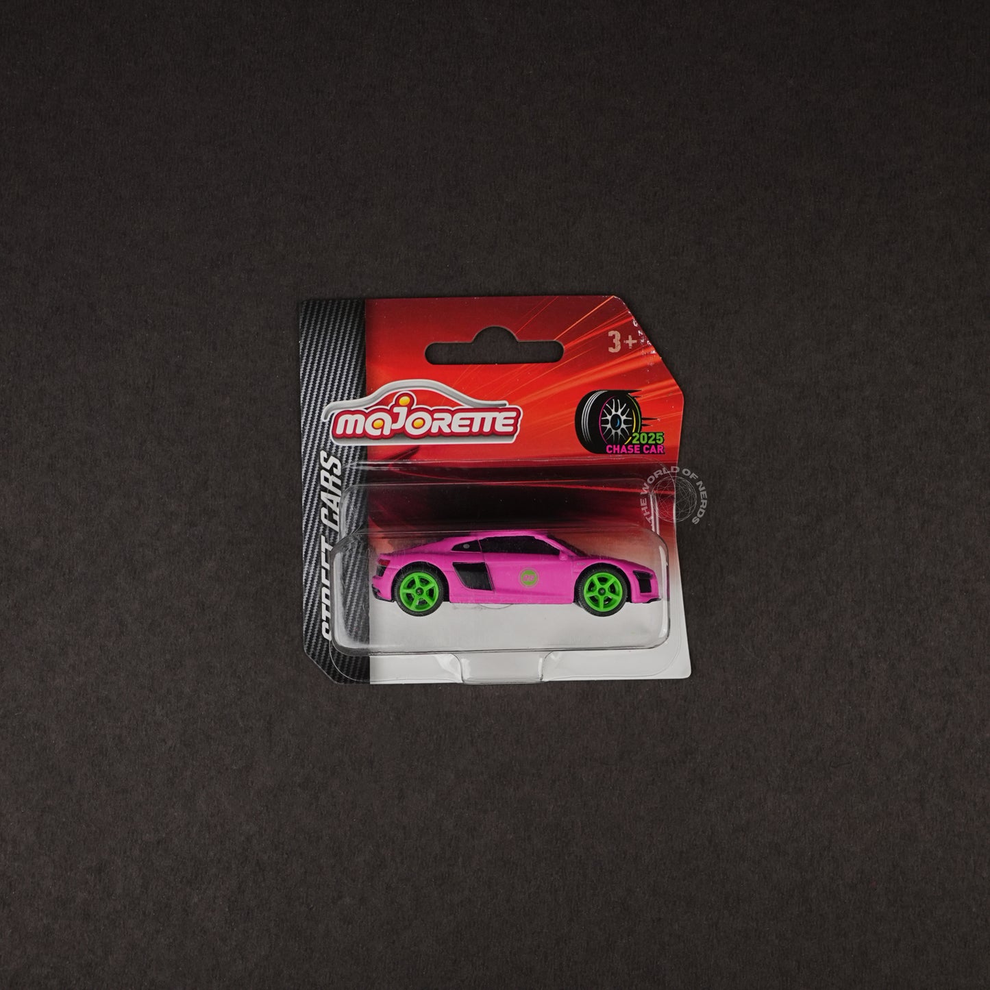 Limited Edition Majorette Diecast Car – Pink with Green Wheels